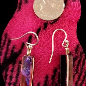 Purple and Red earrings